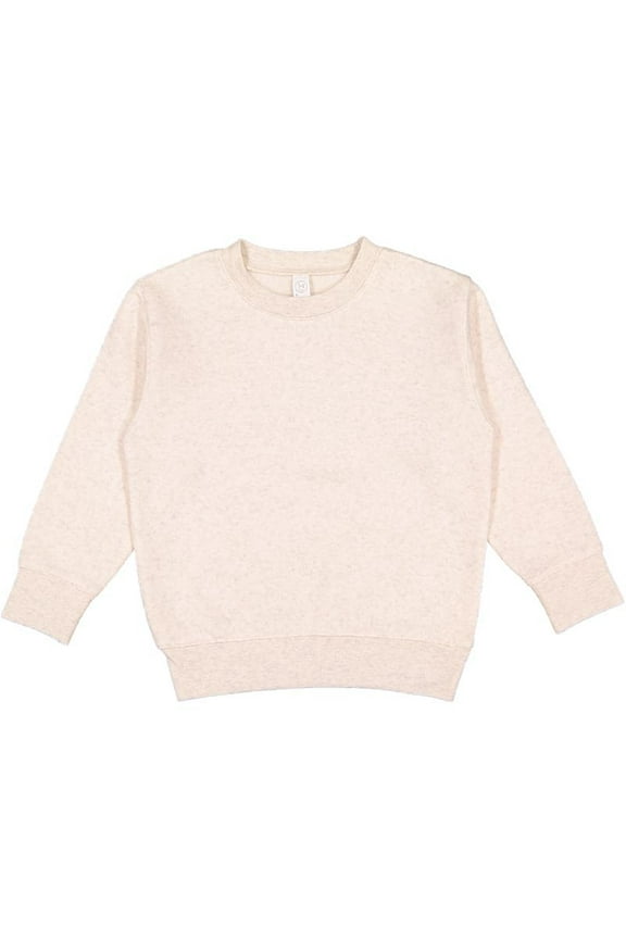 Toddler Sweatshirt Boys & Girls | Long Sleeve Fleece , Natural Heather, 3