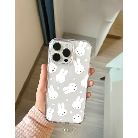 Rabbit Star Transparent Phone Case, Slim Shockproof Protective Cover