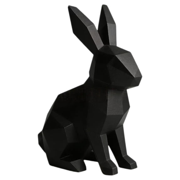 Rabbit Statue Bunny Decor Geometric Arts Modern Figurine, Easter Table Decor, Large Rabbit Figurines Easter Table Centerpiece Decorative Bunny Sculpture Gift for Home Living Room Decor