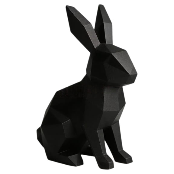Rabbit Statue Bunny Decor Geometric Arts Modern Figurine, Easter Table Decor, Large Rabbit Figurines Easter Table Centerpiece Decorative Bunny Sculpture Gift for Home Living Room Decor
