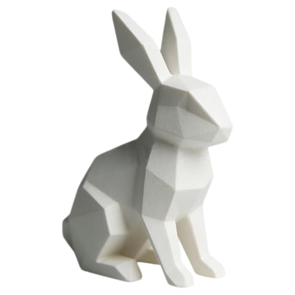 Rabbit Statue Bunny Decor Geometric Arts Modern Figurine, Easter Table Decor, Large Rabbit Figurines Easter Table Centerpiece Decorative Bunny Sculpture Gift for Home Living Room Decor