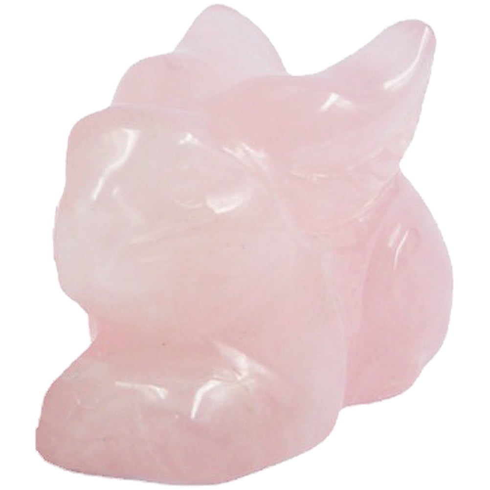 Pink Crystal Rabbit HEALEEP Pink Crystal Bunny Figurine For Desktop Decor 1Pcs 3.8x1.7x2 ...