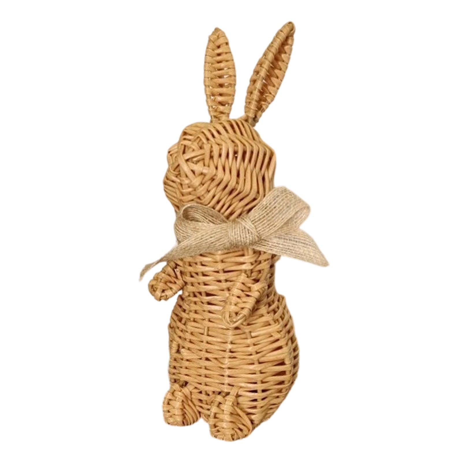 Rabbit Statues Easter Decorations, Rattan Bunny Figurines and Rabbit ...