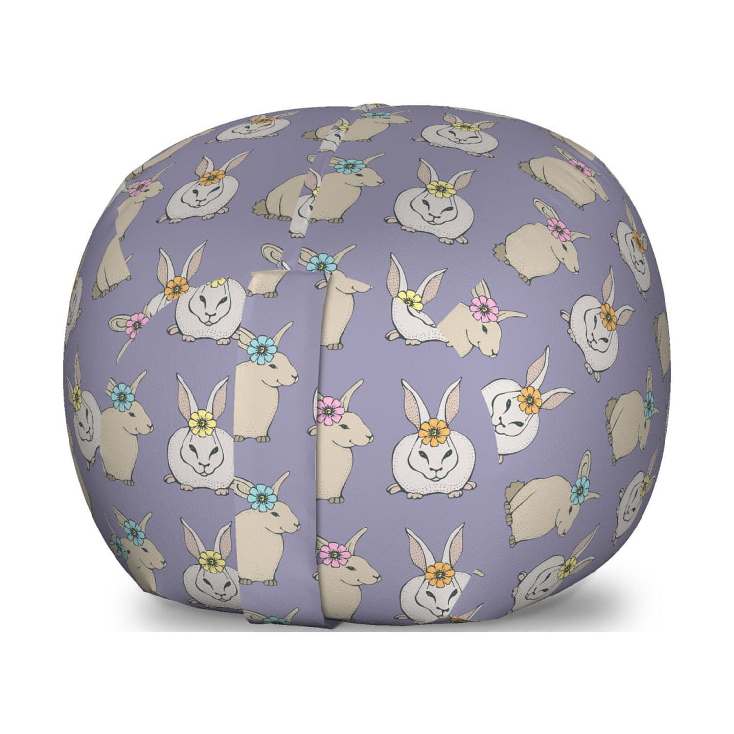 Rabbit Storage Toy Bag Chair, Illustration of Repetitive Bunnies of ...