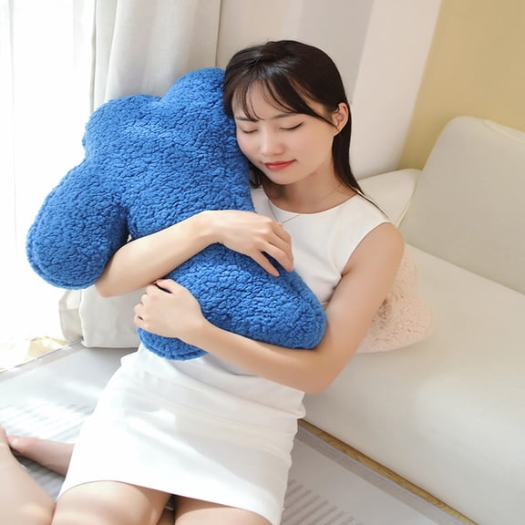 Rabbit Stuffed Pillow, Super Soft Bunny Plush Cuddle Cushion for Sofa, Living Room Decor