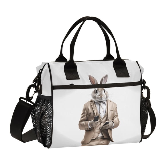 Rabbit Suit Phone Cooler Bag Lunch Bag Soft Cooler Cooling Tote Insulated Lunch Box for Adult Men Women