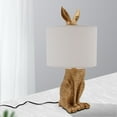 thumbnail image 1 of Rabbit Table Lamp Modern Golden Lamp Desk Light Office Bedroom Durable, 1 of 13