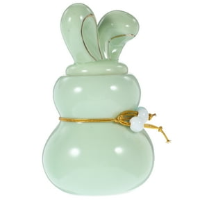 Rabbit Tea Retro Decor Ceramic Candy Jar Easy to Clean Sugar Bowl Decorative Jars with Lids