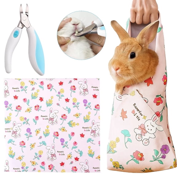 Rabbit Teeth Cutter with pet Self-Adherent Fabric Wrap Stainless Steel Bunny Tooth Nipper Sharp and Fast
