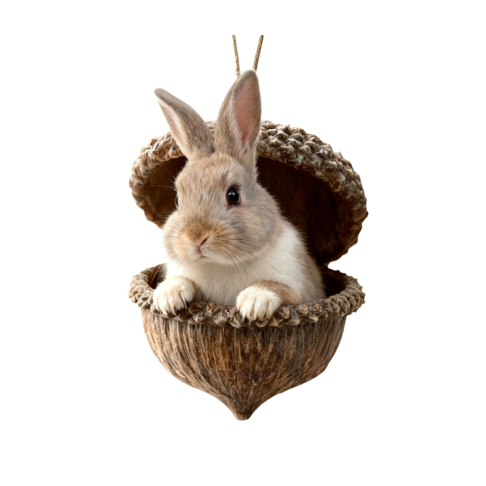 Acorn Rabbit Rabbit Themed Flat Acrylic Acorn Ornament - Forest Animal Christmas ...