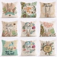 thumbnail image 1 of Rabbit Throw Pillow Covers 18x18 Inch Easter Bunny Farm Cartoon Animals Throw Pillows Case, Square Throw Pillow for Sofa Couch Decoration, 1 of 4
