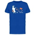 thumbnail image 1 of Rabbit Throwing Red Papers T-Shirt Men -Image by Shutterstock, Male 4X-Large, 1 of 2