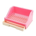 thumbnail image 1 of Rabbit Toilet with Drawer, Cage Box Potty Trainer Corner Litter Bedding Box Pet Pan for Small Animals Chinchilla Ferret - Pink, 1 of 8
