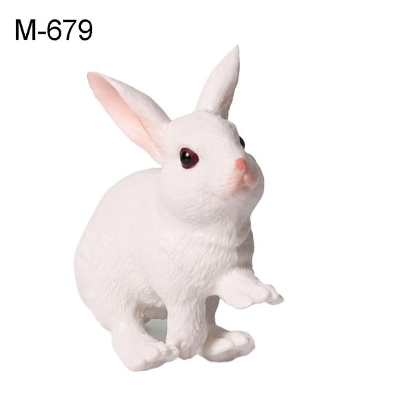 Rabbit Toy Figure, Rabbit Figure Toy Collection Playset, Cake Topper, Garden Plant, Automobile decor,Easter Bunny Decoration