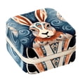 thumbnail image 1 of Rabbit Travel Portable Square Jewelry Box Earring Necklace Bracelet Holder Organizer Display Case Stand Decorative Box Storage Box, 1 of 1