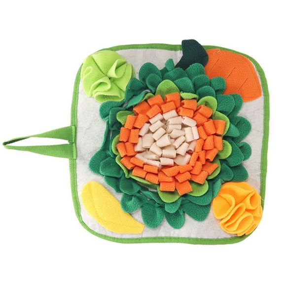 Rabbit Treat Dispensing Toy Snuffle Toy Colorful Chew Toy For Rabbit Teething Soft Cute Mat for Small to Large Rabbits