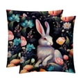 thumbnail image 1 of Rabbit Velvet Decorative Throw Pillow Inserts - Set of 2, Chair Pillow Covers - Unique Patterns, 16x16, 18x18, 20x20 Inches for Home Decor & More, 1 of 6