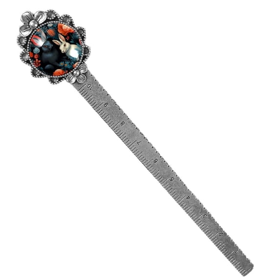 Rabbit Vintage Silver Lace-Edged Bookmark - Gift for Readers and Book Lovers