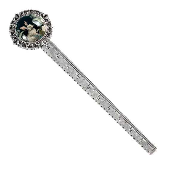 Rabbit Vintage Silver Lace-Edged Bookmark: a Gift for Readers and Book Lovers
