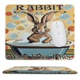 thumbnail image 1 of Rabbit Wash Your Paws Printed Mouse Pad, 10"x12", Square Mouse Pad, Cloth with Rubberized Base, Standard, 1 of 8