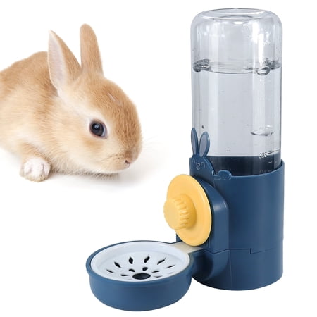 Mygeromon Rabbit Water Bottles 500ml Guinea Pig Bottle Non Drip Small Pet Automatic Water Dispenser(Navy Blue)