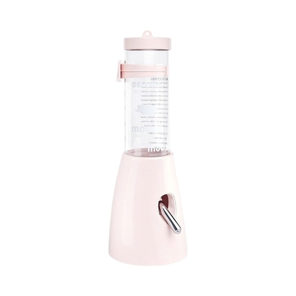 Rabbit Water Dispenser, Guinea Pig Water Bottle, Large Capacity Bunny Water Dispenser for Cages, Automatic Bunny Feeder, for Rabbit Ferrets Guinea Pigs Hedgehog Hamsters Small Animals (Pink,125ML)
