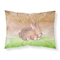 thumbnail image 1 of Rabbit Watercolor Fabric Standard Pillowcase, 1 of 2