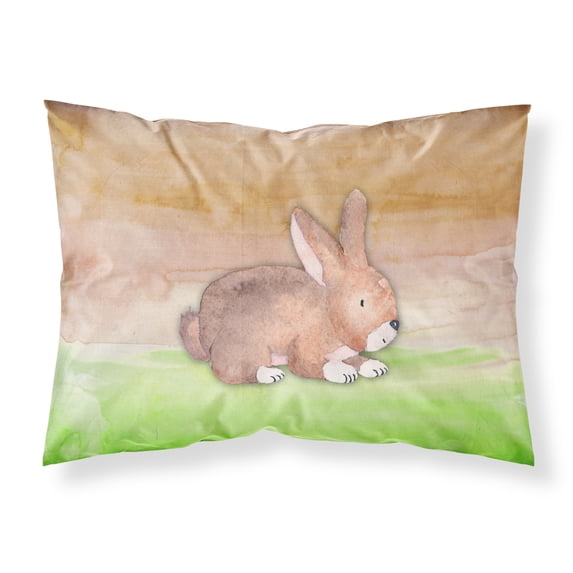 Rabbit Watercolor Fabric Standard Pillowcase