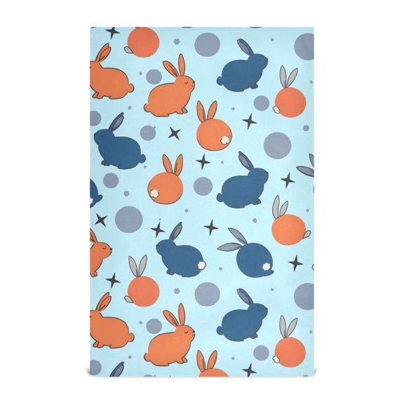 Rabbit Wave Point Kitchen Towels Waffle Weave Decorative Tea Towels Multi Use Dishcloths 28x18in