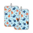 thumbnail image 1 of Rabbit Wave Point Pot Holder Set 2 Piece Non-Slip Oven Hot Pads Heat Resistant Durable 7x9.8in, 1 of 7