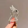 Rabbit Wedding Brooch Pin 14K Yellow Gold Plated 2Ct Round Lab-Created Diamond