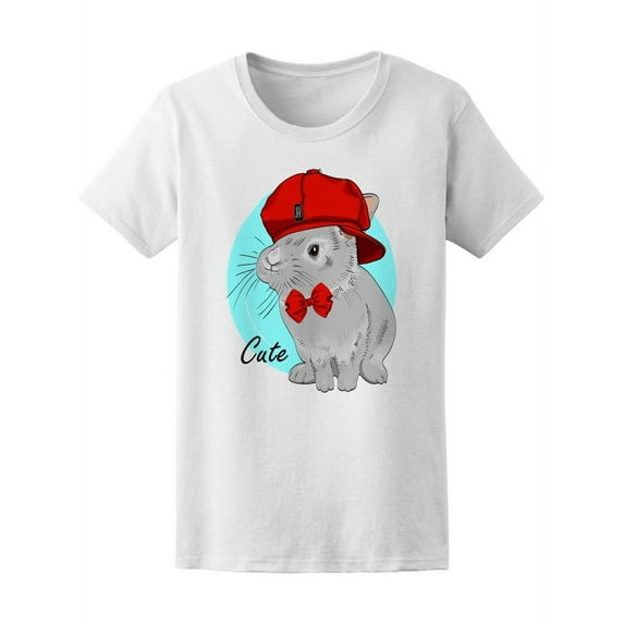 Rabbit With Red Cap Tee Women's -Image by Shutterstock