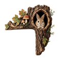 Rabbit Woodland Animal Tree Hollow Door Topper, 2D Wooden Peekaboo Door ...