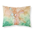 thumbnail image 1 of Rabbit and Bubbles Watercolor Fabric Standard Pillowcase, 1 of 2