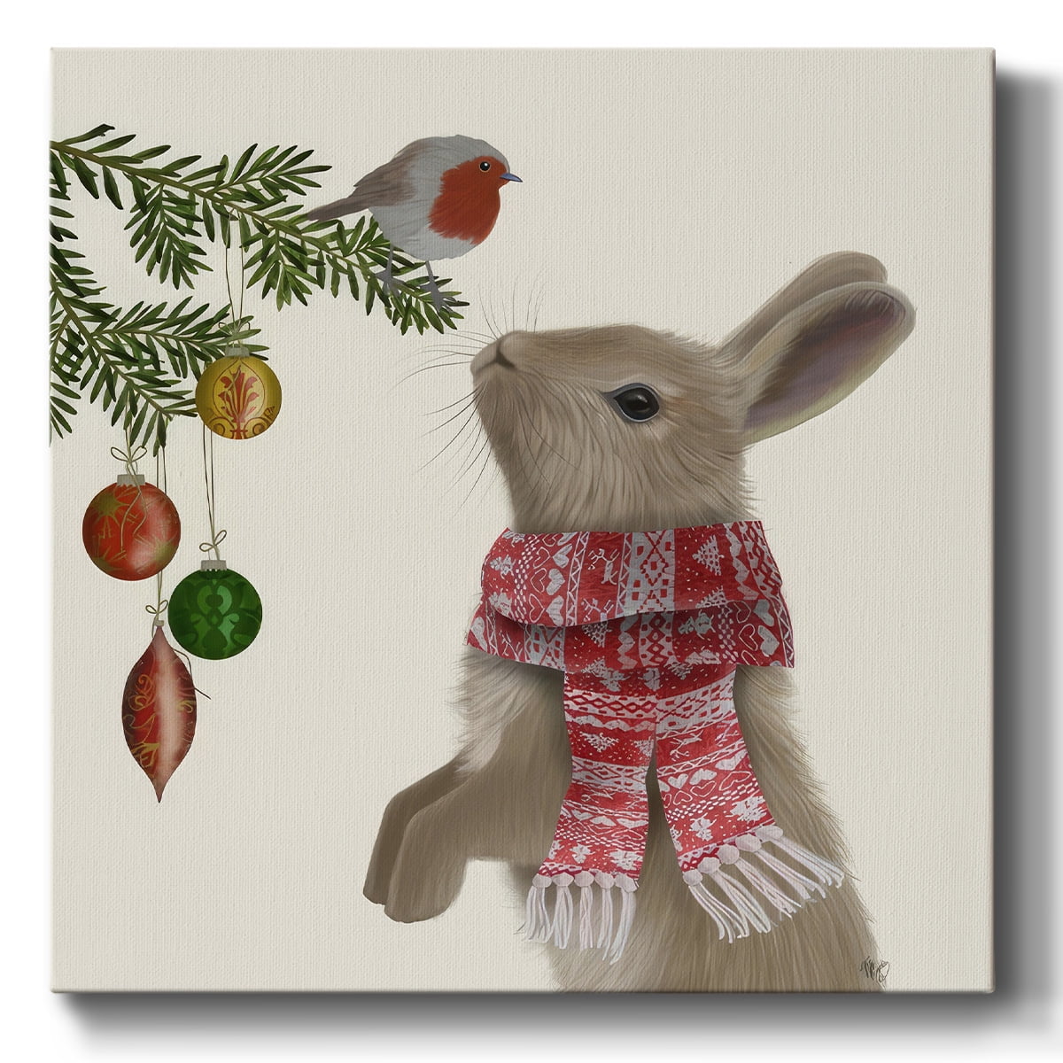 Rabbit and Robin- Gallery Wrapped Canvas