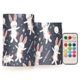 thumbnail image 1 of Rabbit and Universe Flameless LED Candle Set with Remote, Battery Operated Color Changing Pillar Candles, Set of 2, 1 of 7
