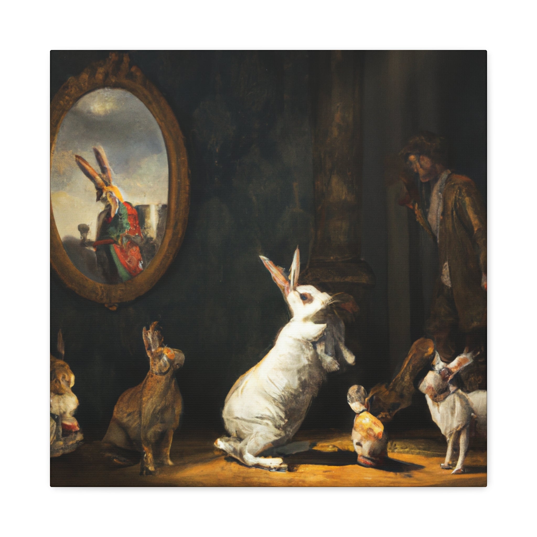 Rabbit in Baroque Glory - Canvas - Walmart.com