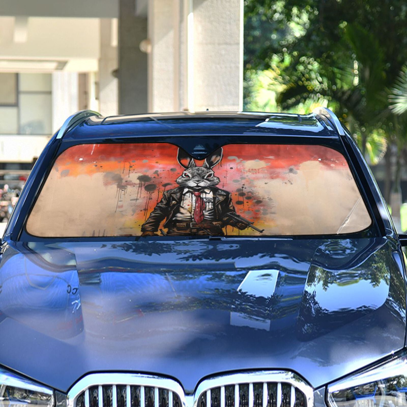 Rabbit in Suit Automotive Front Car Windshield Sun Shade Reflector ...