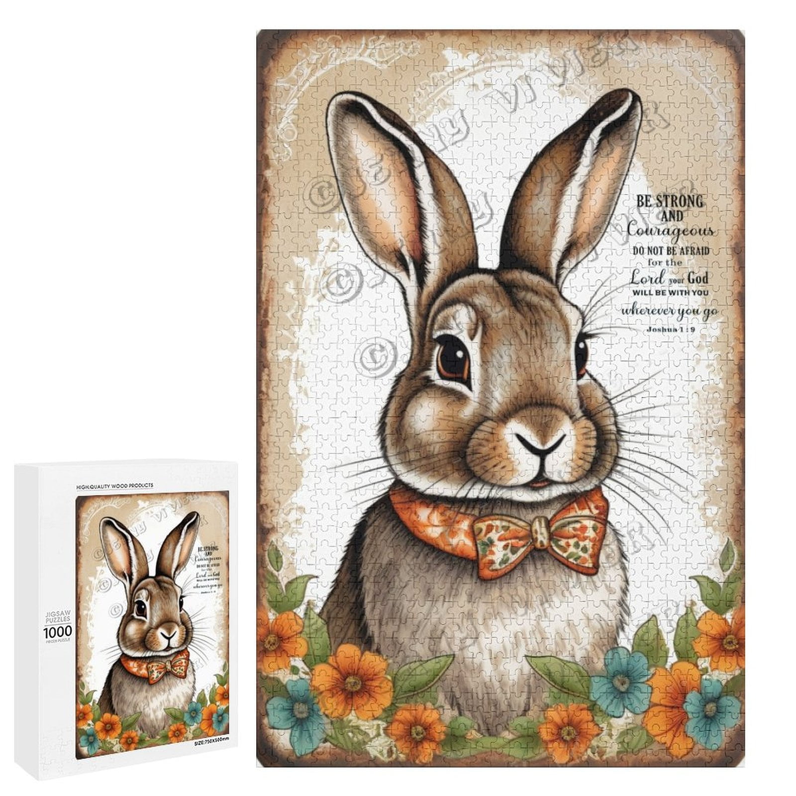 Rabbit with Inspiring Positive Quotes Wooden Wall Decor Home Wall Signs ...