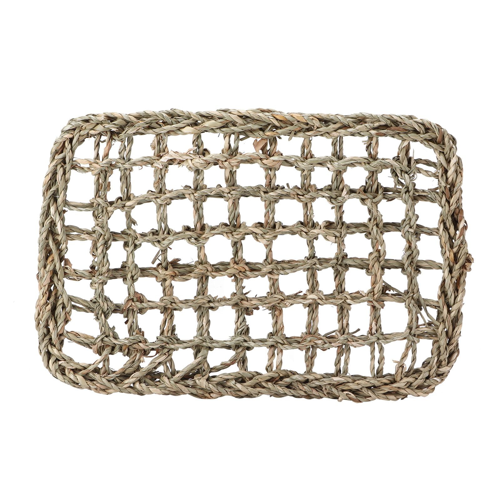 Rabbits Activity Mat, Pet Woven Seagrass Protector Chew Toy Mat