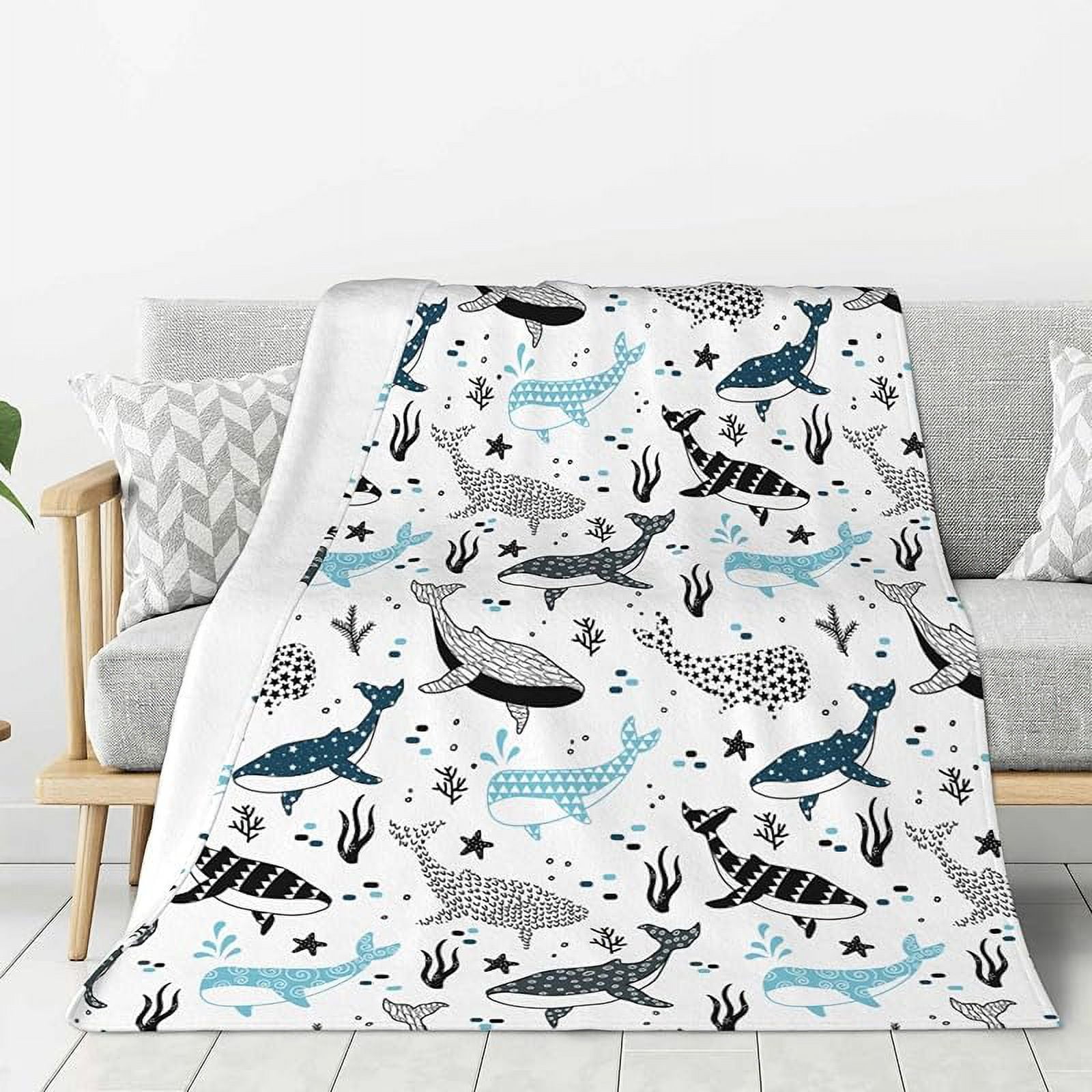 Rabbits Donut Throw Blanket Lightweight Warm Flannel Fleece Blankets