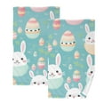 thumbnail image 1 of Rabbits Easter Eggs Hand Towel Bath Towels Face Towels Cotton Absorbent for Home Hotel Spa Swimming Yoga Sports Decorative Towel Set of 2, 1 of 1