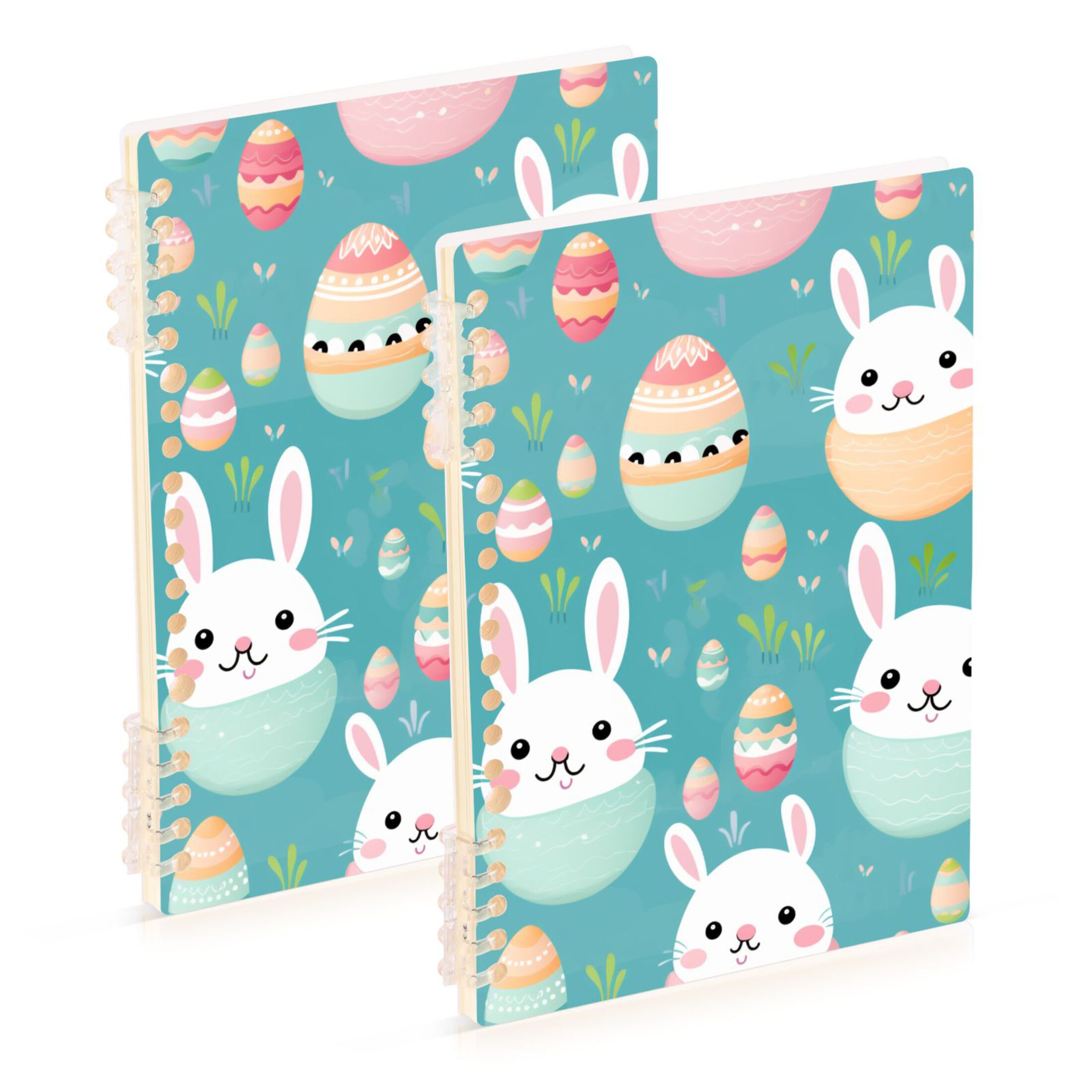 Notebooks Rabbits Rabbits Easter Eggs Ring Binder Notebook Journey Note Diary College ...