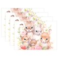 thumbnail image 1 of Rabbits Flowers Leaves 12×18 inch Placemats Heat Resistant Washable Foldable Rectangular Placemats Set Decoration Indoor Outdoor for Kitchen Dining Table 1PC, 1 of 8