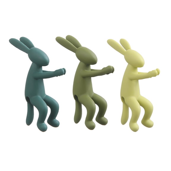 Rabbits Garden Stake with Regulable Holder, Safe Plastics Plant Fixator for Kids Gardening & Home Decor