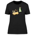 thumbnail image 1 of Rabbits Jumping For Carrot T-Shirt Women -Image by Shutterstock, Female Small, 1 of 2