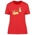 thumbnail image 1 of Rabbits Jumping For Carrot T-Shirt Women -Image by Shutterstock, Female Small, 1 of 2