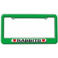 thumbnail image 1 of Rabbits Love with Hearts License Plate Tag Frame, Multiple Colors, 1 of 1