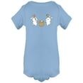 thumbnail image 1 of Rabbits Making Rice Cake Bodysuit Infant -Image by Shutterstock,  Newborn, 1 of 2