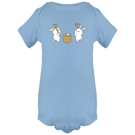 Rabbits Making Rice Cake Bodysuit Infant -Image by Shutterstock, Newborn